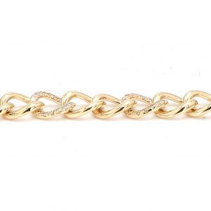 Pave Diamond Curb Link Bracelet