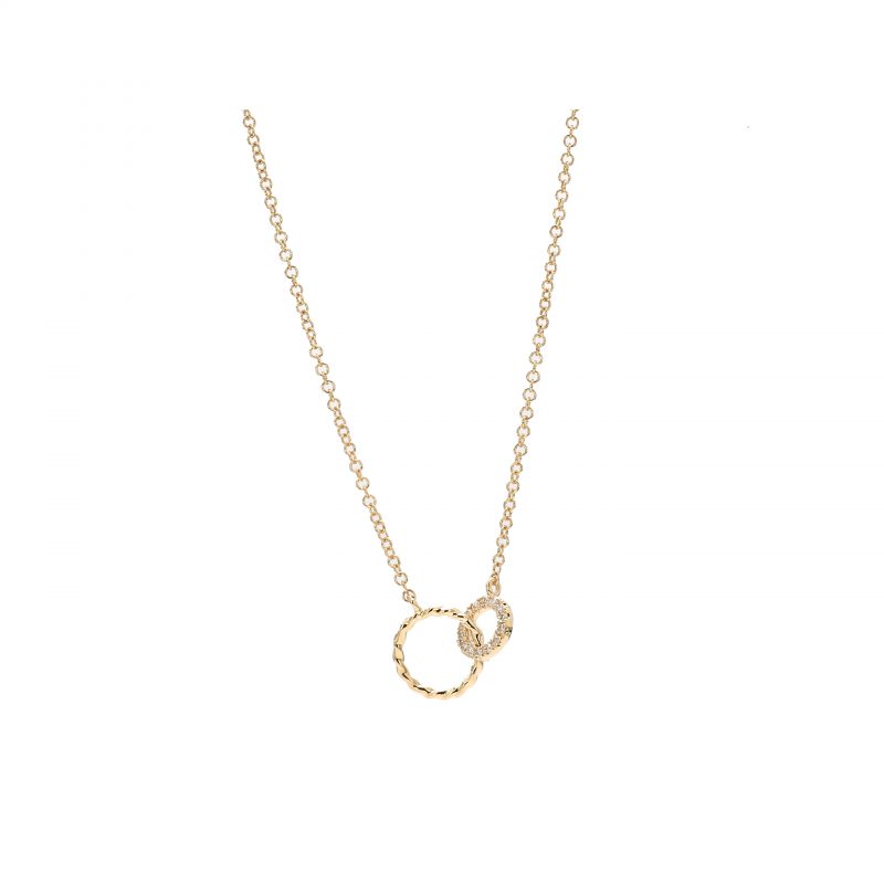 Diamond Interlocking Circles Necklace