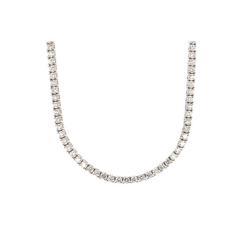 White Gold 16" Diamond Tennis Necklace