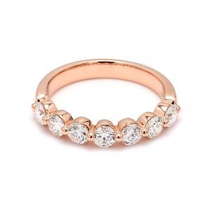 Single Prong Floating Diamond Ring Wedding Bands Bailey's Fine Jewelry