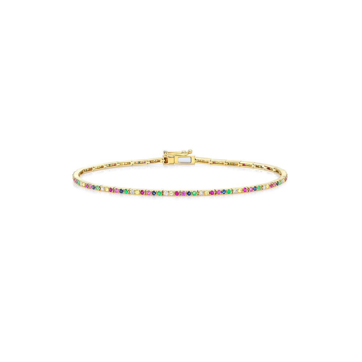 Multicolor Stone Rainbow Flex Bar Bracelet – Bailey's Fine Jewelry