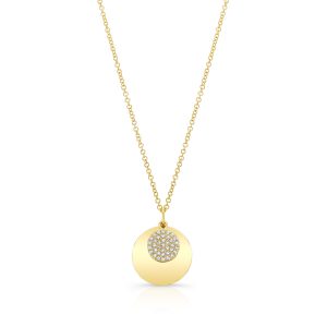 Diamond Layered Disc Necklace Necklaces & Pendants Bailey's Fine Jewelry