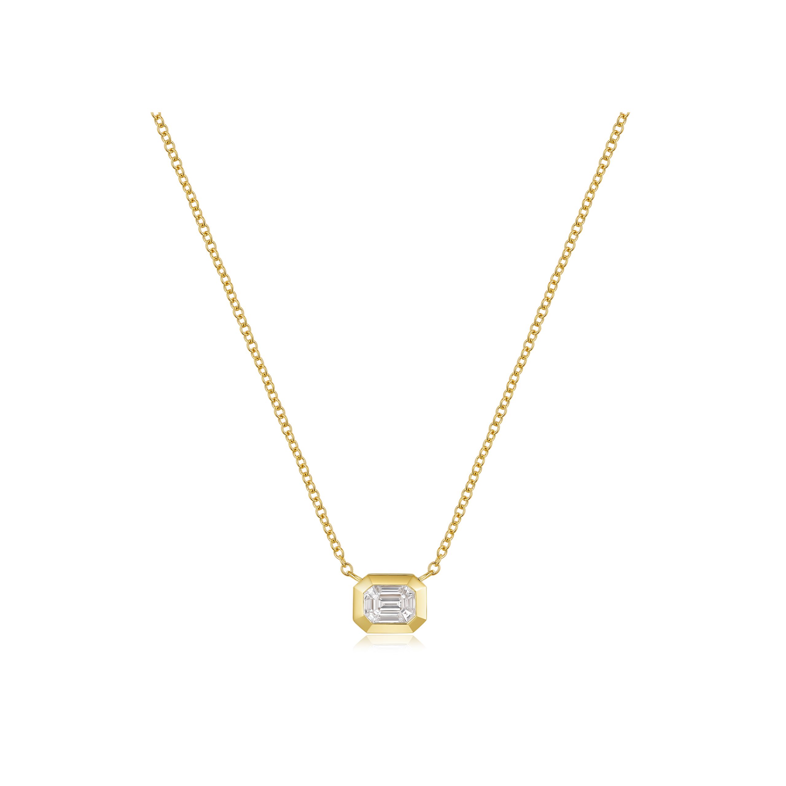 Baguette Cluster Diamond Pendant Necklace – Bailey's Fine Jewelry