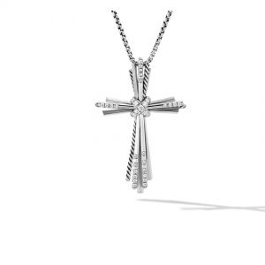 Angelika Cross Necklace with Pav� Diamonds