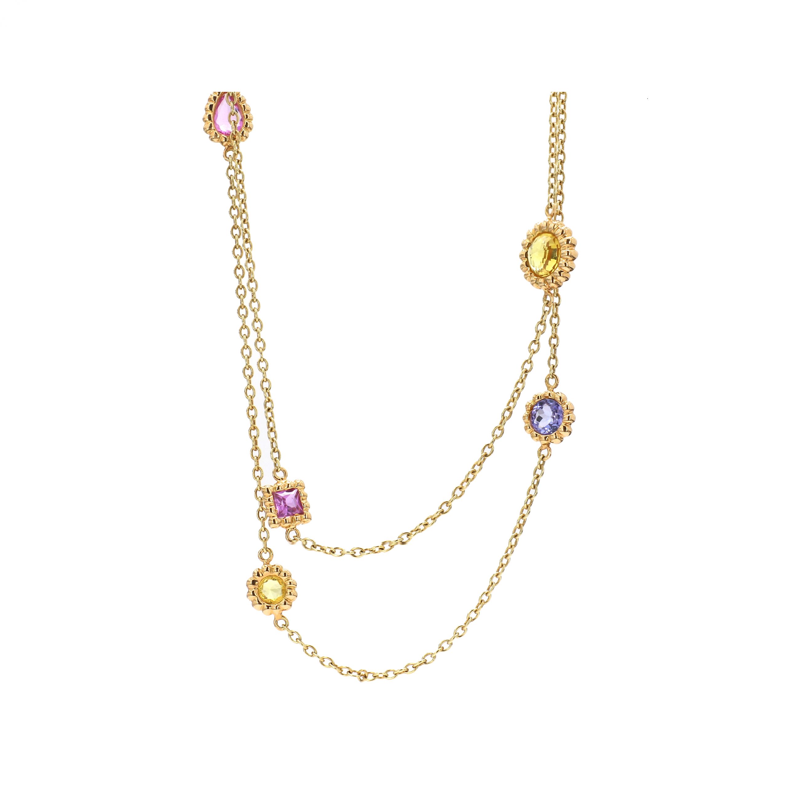 Multicolor and Shape Sapphire Stations Necklace – Bailey's Fine Jewelry