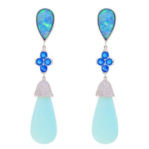 Sloane Street Blue Opal Briolette Earrings Bailey's Fine Jewelry