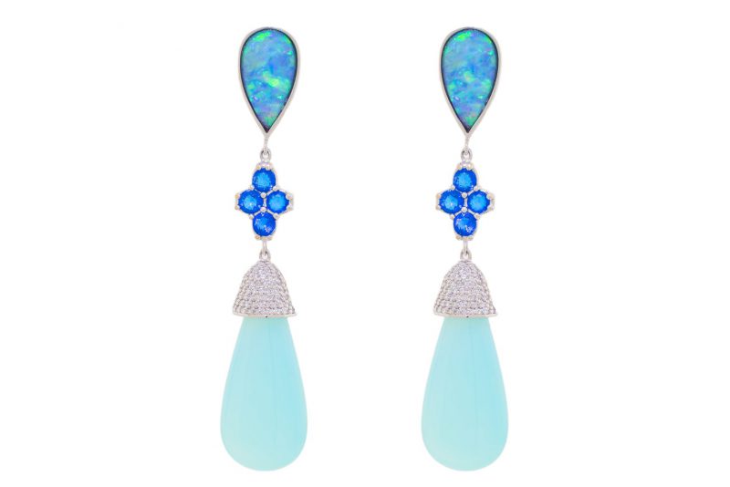 Sloane Street Blue Opal Briolette Earrings