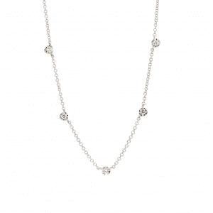 Five Round Diamonds by The Yard Station Necklace Necklaces & Pendants Bailey's Fine Jewelry
