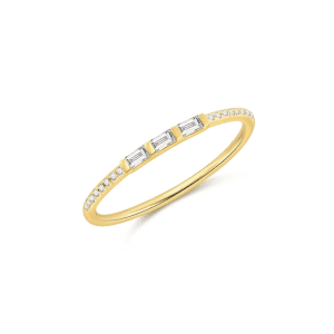 Baguette Pave Diamond Band Ring