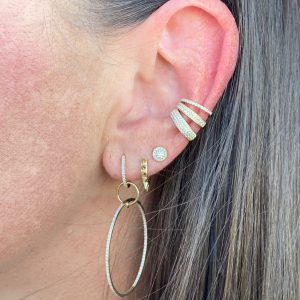 Four Row Diamond Ear Cuff