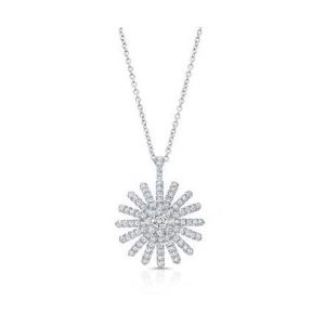 Pave Diamond Starburst Pendant Necklace