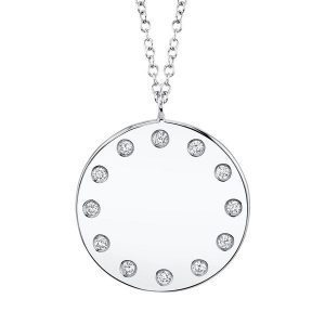 Bailey's Heritage Collection Round Diamond Disc Necklace