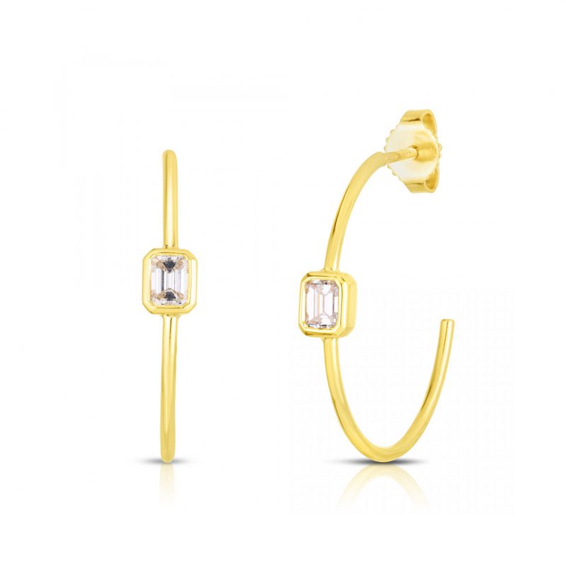 Roberto Coin XL Inside Out Diamond Hoop Earrings 000600AYERX0 - Haltom's  Jewelers
