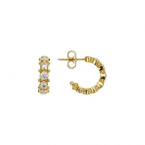 Temple St. Clair Small Eternity Hoop Earrings with Diamonds