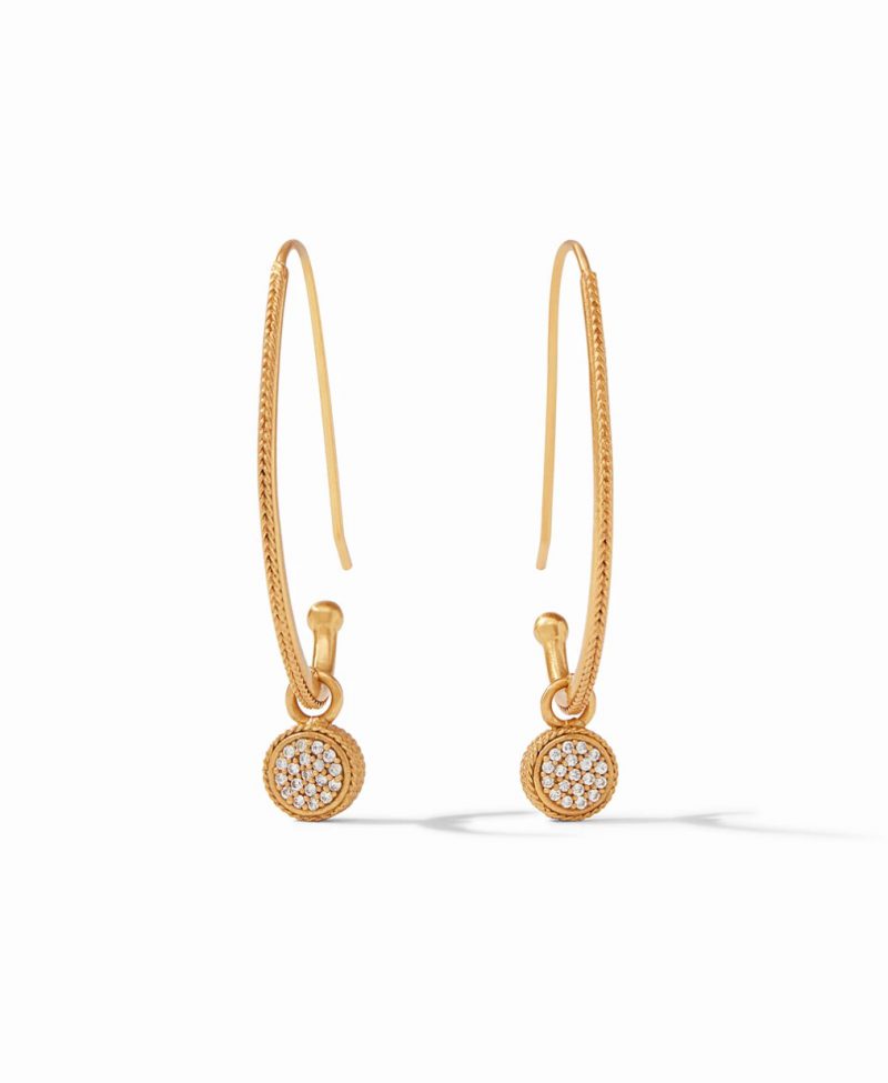 Julie Vos Windsor Statement Earrings with Pave Cubic Zirconia