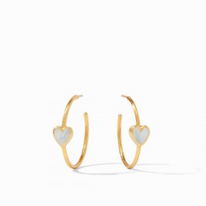 Julie Vos Heart Hoop Earrings
