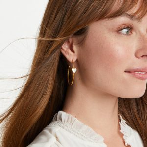 Julie Vos Heart Hoop Earrings