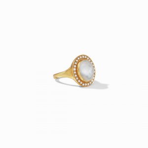 Julie Vos Juliet Ring in Iridescent Clear Crystal