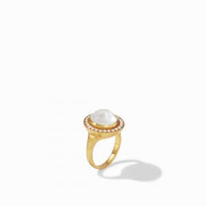 Julie Vos Juliet Ring in Iridescent Clear Crystal
