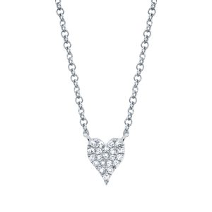 Pave Diamond Heart Necklace