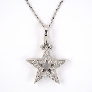 Bailey's Estate Open Star Pendant Necklace with Diamonds
