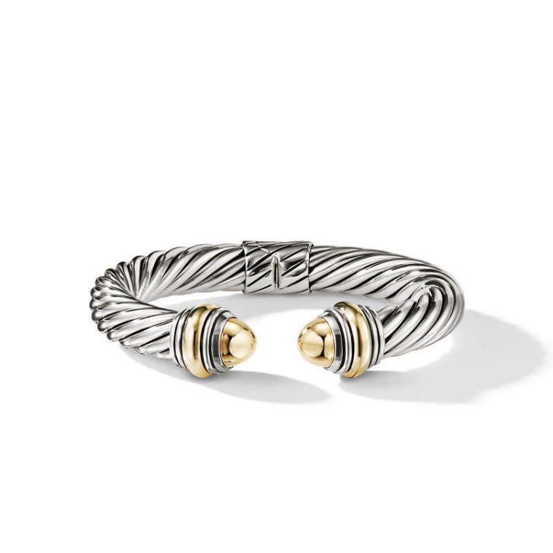 Cable Classics Collection� Bracelet with Bonded Yellow Gold and 14K Gold –  Bailey\'s Fine Jewelry