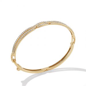 Stax Linked Bracelet in 18K Yellow Gold with Pav� Diamonds