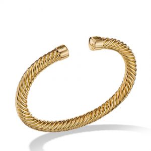 CABLE CUFF BRACELET IN 18K YELLOW GOLD