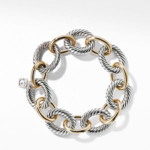 Extra-Large Oval Link Bracelet with 18K Gold