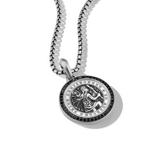 St. Christopher Amulet with Pav� Black Diamonds