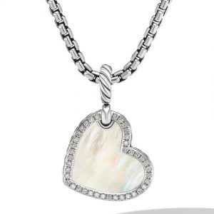 DY Elements� Heart Amulet with Mother of Pearl and Pav� Diamonds