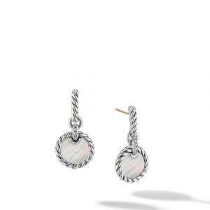 DY Elements Drop Earrings with Mother of Pearl and Pav� Diamonds