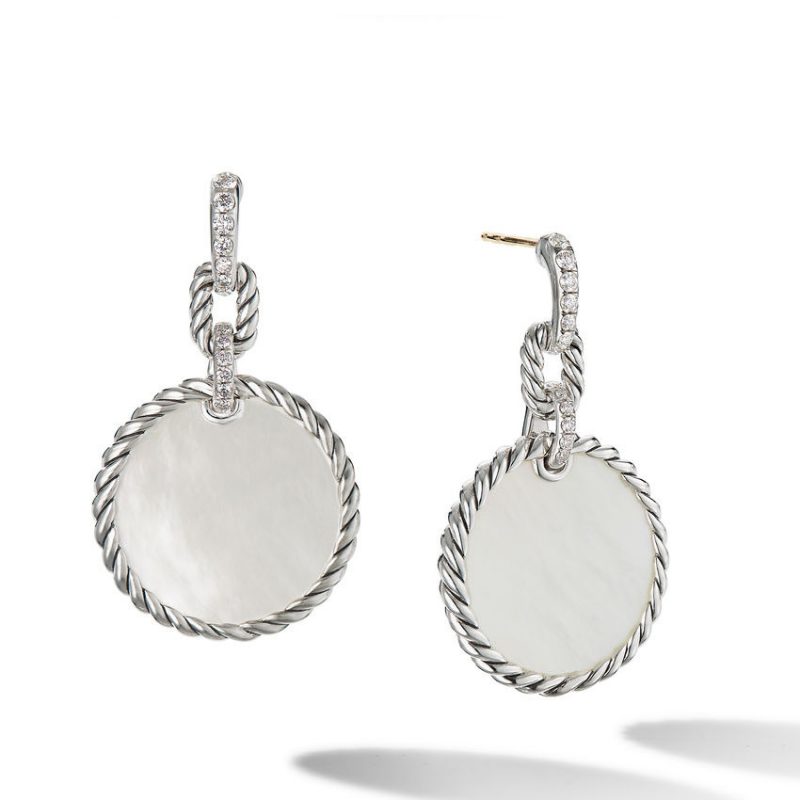 DY Elements� Convertible Drop Earrings with Mother of Pearl and Pav� Diamonds