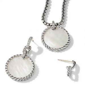 DY Elements� Convertible Drop Earrings with Mother of Pearl and Pav� Diamonds