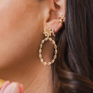 Cultured Pearl Huggie Hoop Earrings