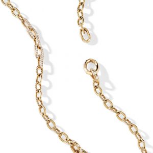 Stax Convertible Chain Necklace with Diamonds in 18K Gold