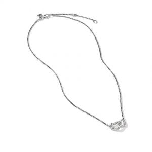Cable Collectibles� Double Heart Necklace with Diamonds