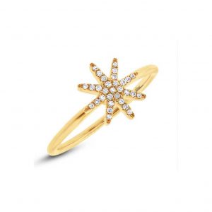 Pave Diamond Starburst Ring
