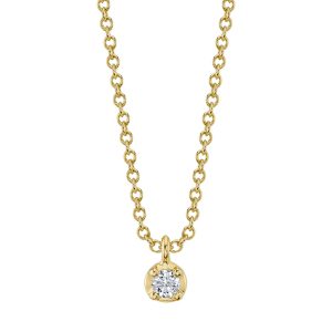 Diamond Crown Set Pendant Necklace