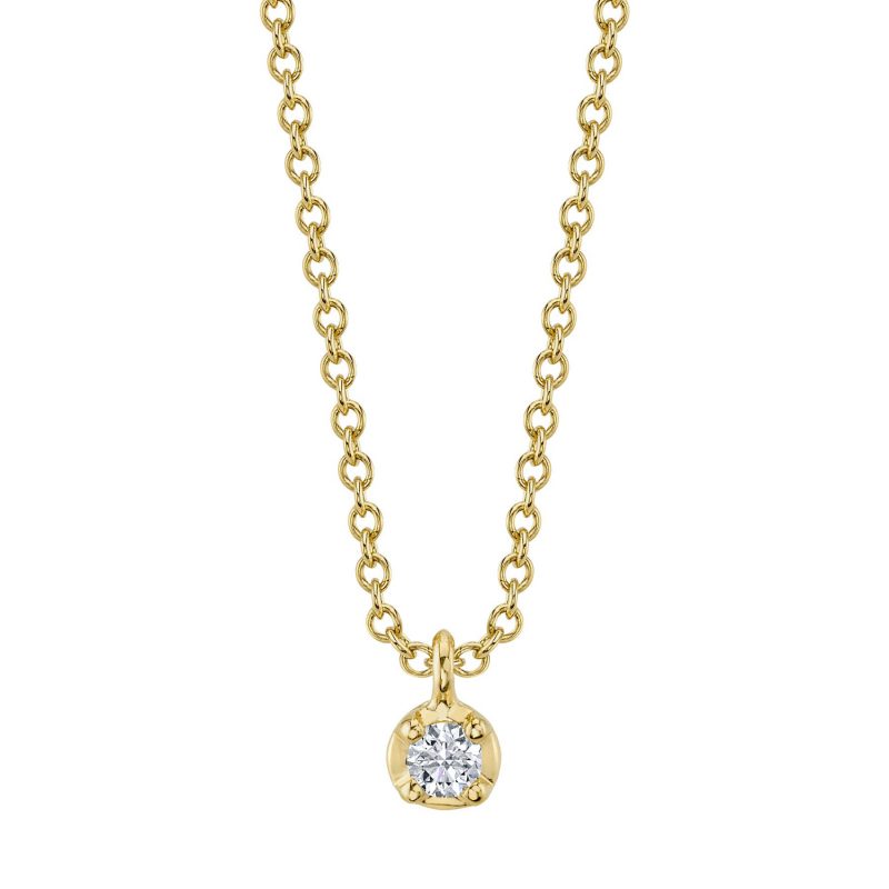 Diamond Crown Set Pendant Necklace