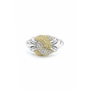 Lagos Caviar Lux Small Caviar Diamond Knot Ring