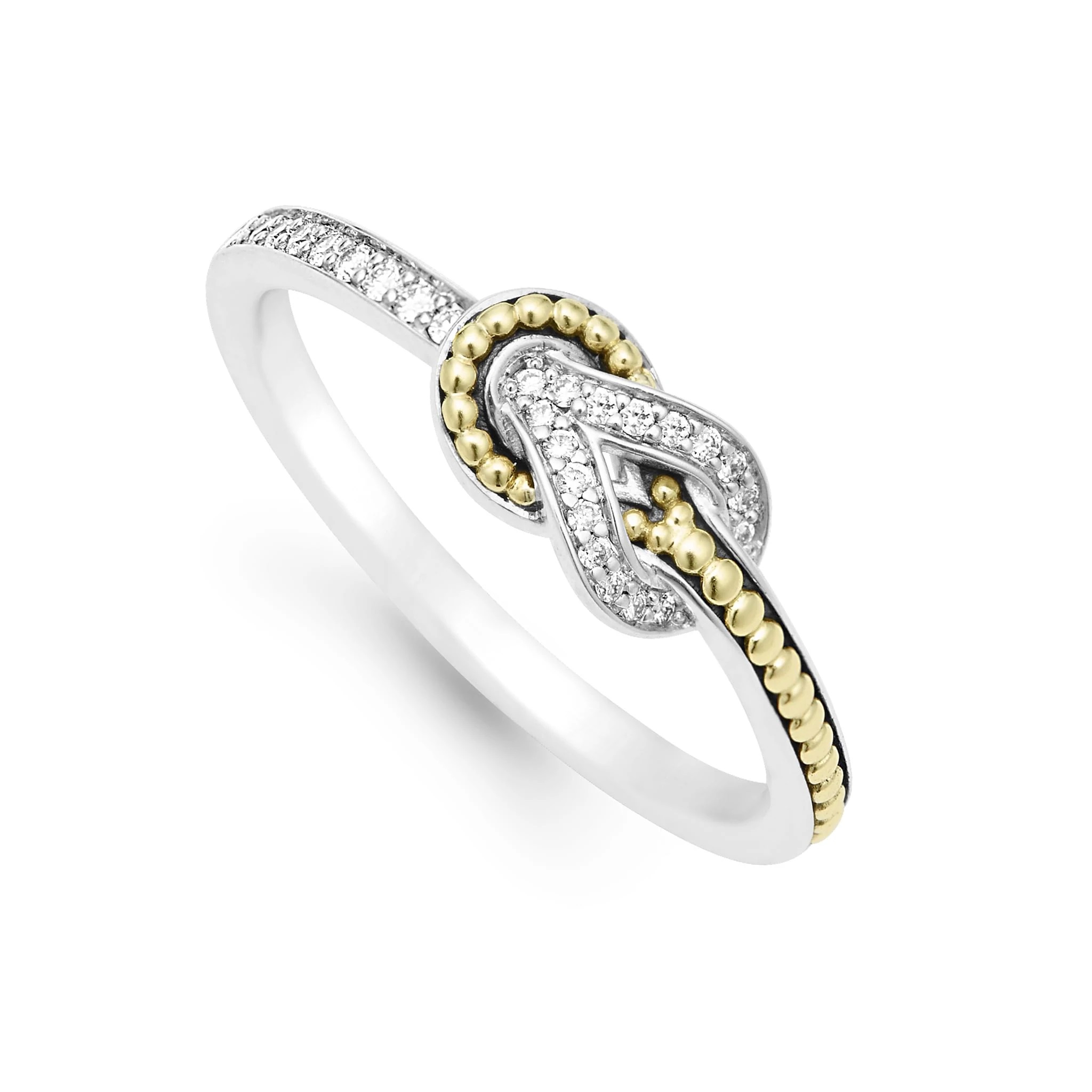 Lagos Newport Petite Two Tone Knot Diamond Ring – Bailey's Fine Jewelry