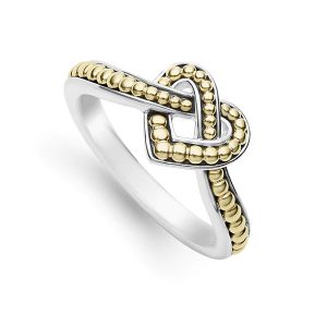Lagos Beloved Small Two Tone Heart Ring