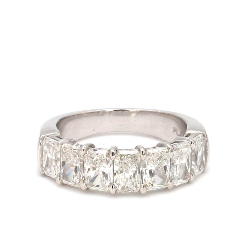 7 Stone Diamond Wedding Band, 0.30ct, 7 Stone Ring, Diamond Wedding Ring  10k White Gold, Pave Set Stackable Ring, Anniversary Ring - Etsy