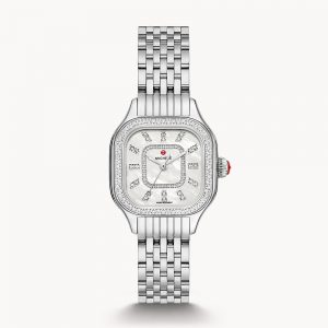 Michele Meggie Diamond Stainless Steel Watch
