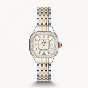 Michele Meggie Two-Tone Diamond Stainless Steel Watch