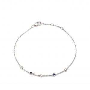 Diamond and Sapphire by the Yard Bracelet