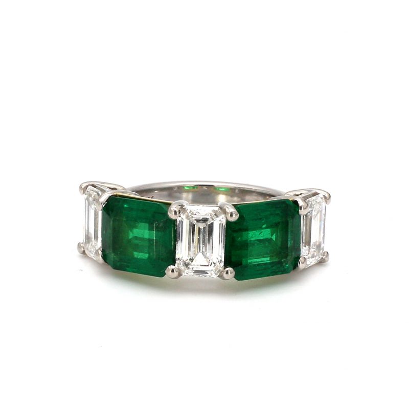 Lab Grown Diamonds Asscher Cut Emerald Ring 14kt Gold – Setra New York
