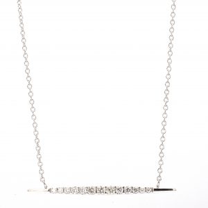 Diamond Bar Pointed End Pendant Necklace