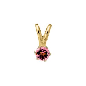 Bailey's Children's Collection October Pink Tourmaline Pendant Necklace